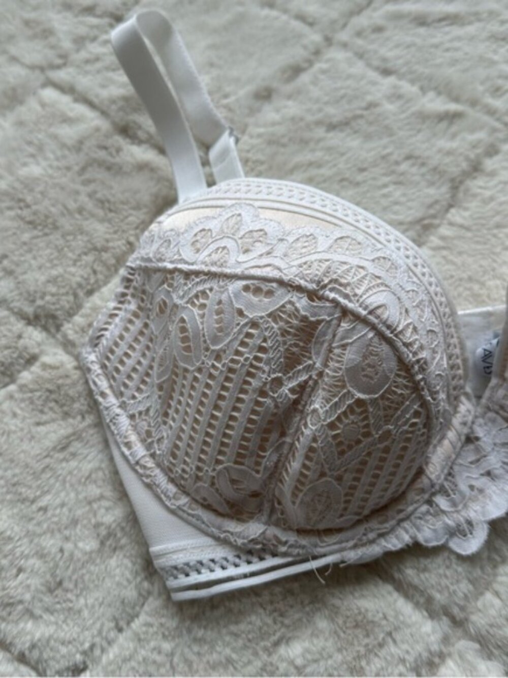 ASOS X Figleaves | Cream Harper Lace Plunge Bra | Size 32F - Picture 5 of 14